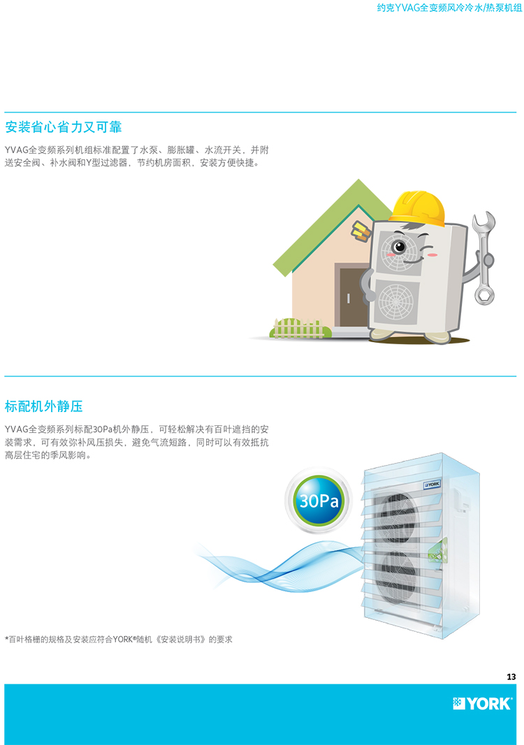 約克全變頻風(fēng)冷熱泵機組