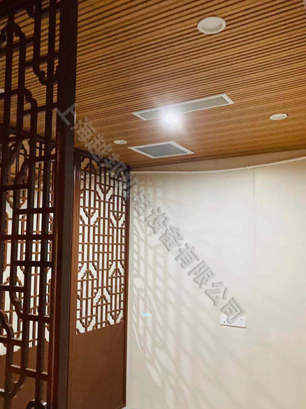 茶室美的空調和三菱新風(fēng)安裝工程
