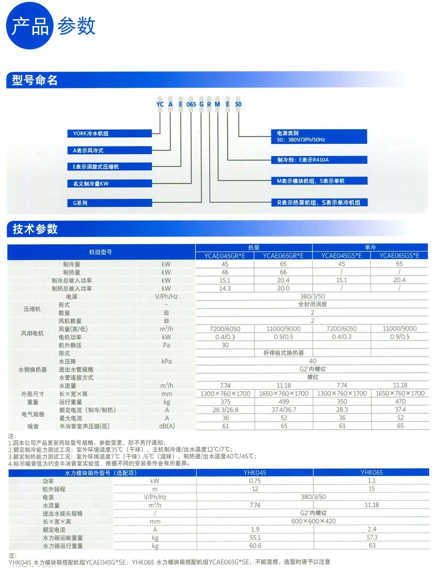 約克中央空調風(fēng)冷熱泵模塊空調機組YCAE系列